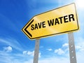 Save water sign Royalty Free Stock Photo