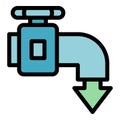 Save water tap icon vector flat Royalty Free Stock Photo