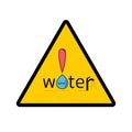 Save Water Caution Sign