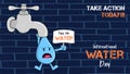 Save the waters card for world water day action