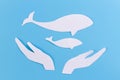 save whales concept image Royalty Free Stock Photo
