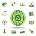 save the world, arrows colored icon. Elements of save the earth illustration icon. Signs and symbols can be used for web, logo,