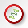 save the world, bio colored button. Elements of save the earth. Signs and symbols can be used for web, logo, mobile app, UI, UX