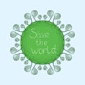 Save the world, card Royalty Free Stock Photo