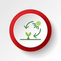 save the world, ecology and environment colored button. Elements of save the earth. Signs and symbols can be used for web, logo, Royalty Free Stock Photo