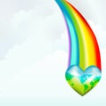 Friendly Earth Rainbow Heart