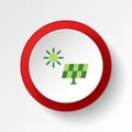 save the world, solar panel colored button. Elements of save the earth. Signs and symbols can be used for web, logo, mobile app,