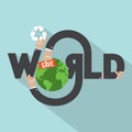 Save World Typography Design