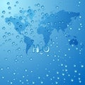 Save world water concept background Royalty Free Stock Photo