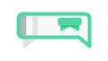 Saved Message Bookmark Chat Icon, Speech Bubble & Mark, vector design Generative AI Royalty Free Stock Photo