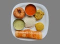 Saven dish in south indian Thali Royalty Free Stock Photo