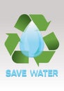 Savewaterposter. Vector illustration decorative design Royalty Free Stock Photo