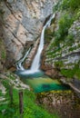 Savica waterfall, Bohinj, Slovenia Royalty Free Stock Photo