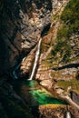 Savica waterfall in Triglav national park in Bohinj, Slovenia