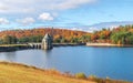 Saville Dam on a sunny fall day Royalty Free Stock Photo
