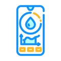 saving app water color icon vector illustration Royalty Free Stock Photo