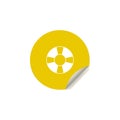 saving circle icon in sticker style. One of summer pleasure collection icon can be used for UI, UX