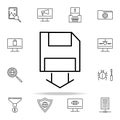 saving diskette data icon. seo and online marketing icons universal set for web and mobile Royalty Free Stock Photo