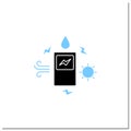 Saving energy glyph icon Royalty Free Stock Photo