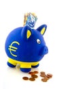 Saving euros Royalty Free Stock Photo