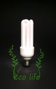 Saving lamp work eco life Royalty Free Stock Photo