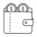 Saving Line Style vector icon which can easily modify or edit