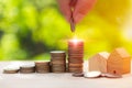Saving money for buy new home concept Royalty Free Stock Photo