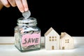 Saving money for buying house Royalty Free Stock Photo
