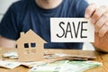 Saving money for a dream house. Royalty Free Stock Photo