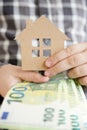 Saving money for a dream house. Royalty Free Stock Photo