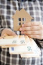 Saving money for a dream house. Royalty Free Stock Photo