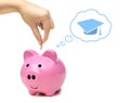 Saving money for education Royalty Free Stock Photo