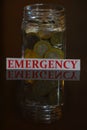 Saving money for emergency concept.