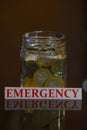 Saving money for emergency concept.