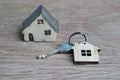 Saving money for first house or home mortgage loan concept, key Royalty Free Stock Photo