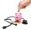 Saving money for healthcare Royalty Free Stock Photo