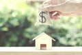 Saving money, home loan, mortgage, a property investment for fut Royalty Free Stock Photo