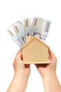 Saving money for a house Royalty Free Stock Photo