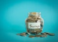 saving money jar Royalty Free Stock Photo