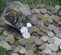 Saving money jar Royalty Free Stock Photo