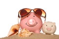 Saving money on your summer holidays Royalty Free Stock Photo