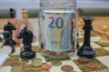 saving money in hard times for the economy Royalty Free Stock Photo
