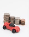 Saving for a new car by setting aside money on a regular basis