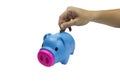 Saving pig toy Royalty Free Stock Photo