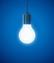 Saving power Shining Electric bulb Royalty Free Stock Photo