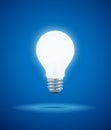 Saving power Shining Electric bulb Royalty Free Stock Photo