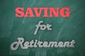 Saving for retirement blackboard