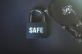 Saving user data. Hacking a password on a PC. Closing access to files. Hackers and secret data. HDD and key with lock