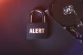 Saving user data. Hacking a password on a PC. Closing access to files. Hackers and secret data. HDD and key with lock.
