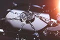Saving user data. Hacking a password on a PC. Closing access to files. Hackers and secret data. HDD and key with lock.